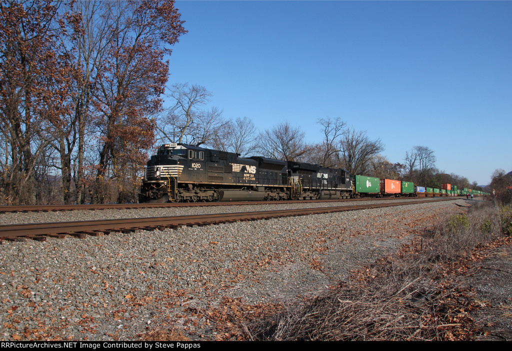 NS 1020 leads train 257 West